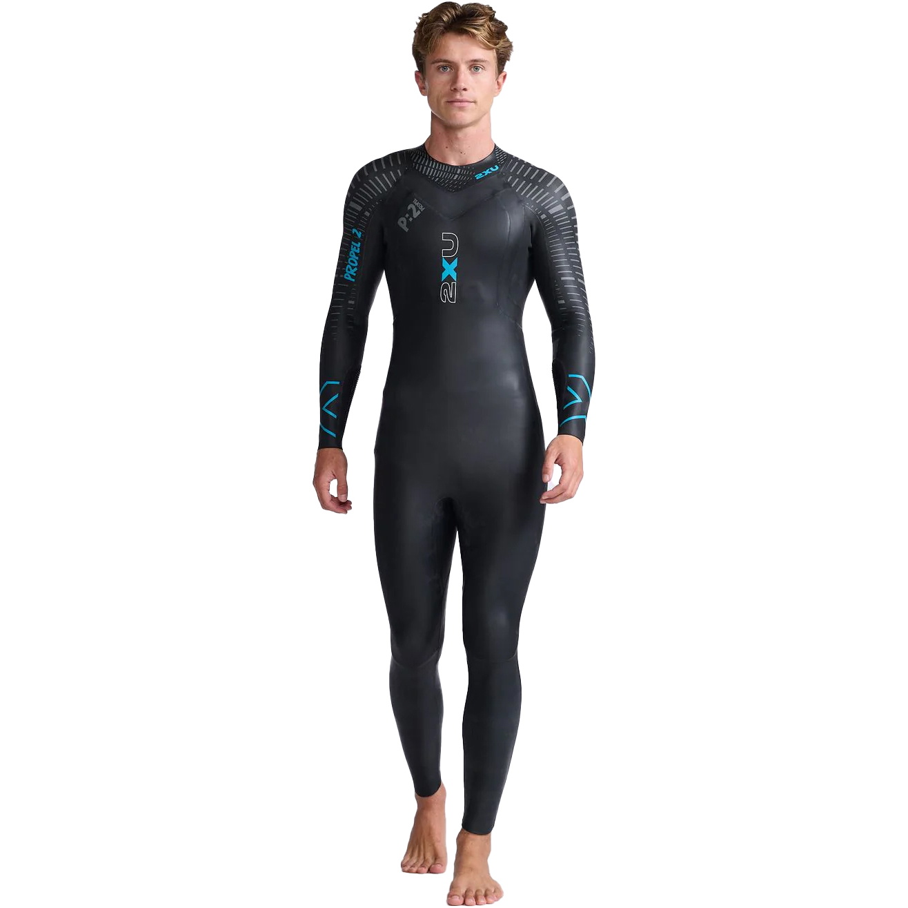 2026 2XU Mens P:2 Propel Swim Wetsuit MW4990c - Black / Aloha